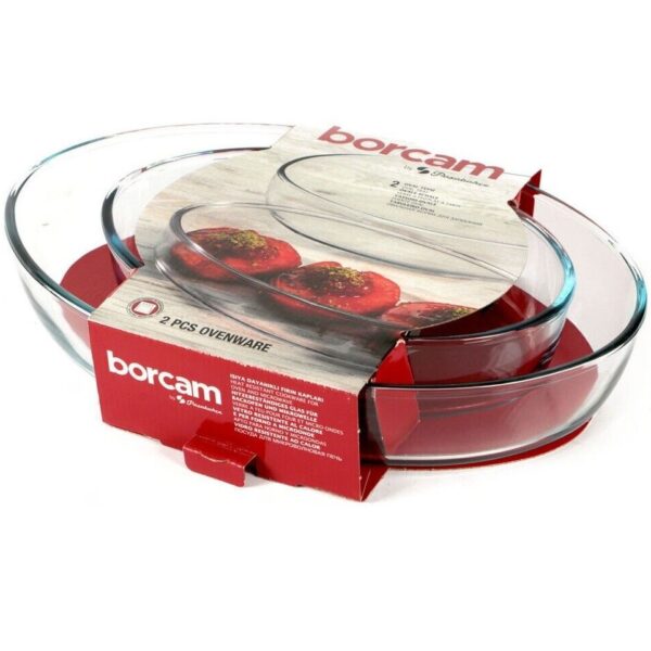 Pasabahce 159033 Borcam ovale Schale Auflaufform 2er Set – Bild 2