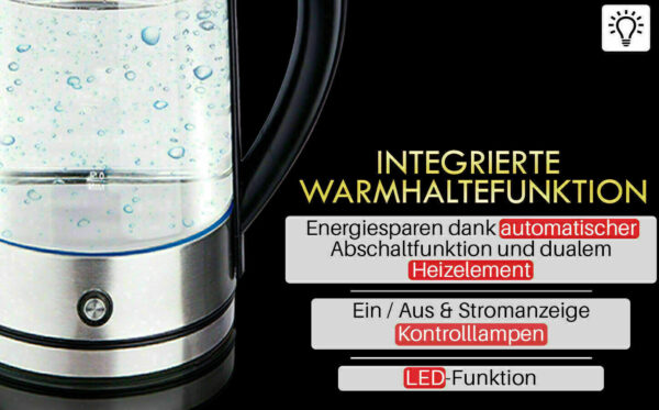 Dematex Tiryaki Glas Teekocher / Wasserkocher – Bild 4