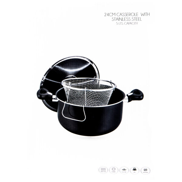 Kaiser Koch Frittiertopf mit Edelstahl 24cm 5 L Induktionsgeeignet