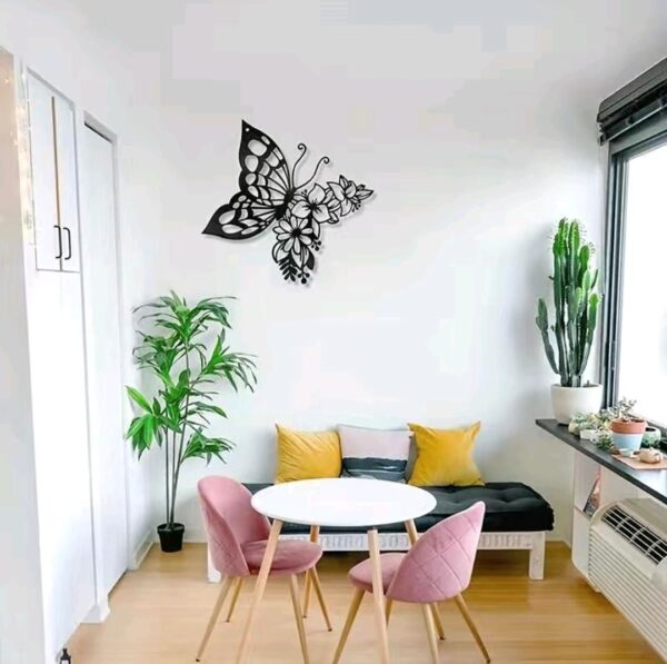 Wanddeko Butterfly Schmetterling Metall 60 x 50 cm