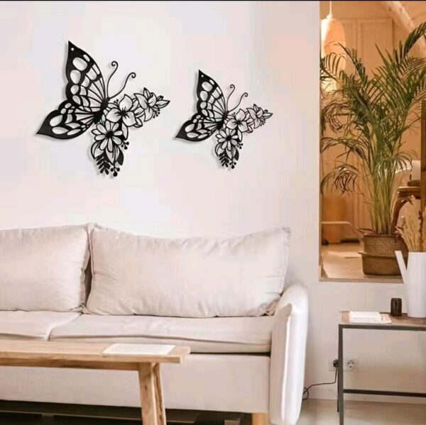 Wanddeko Butterfly Schmetterling Metall 60 x 50 cm – Bild 2